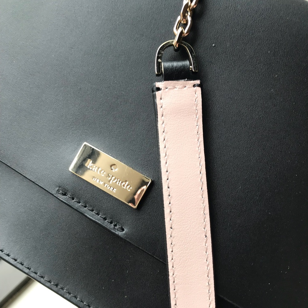 Authentic Kate Spade Leather Shoulder Bag w chain - Picture 9 of 9